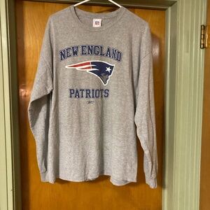 New England Patriots NFL Long Sleeve T Shirt Size XL with Reebok Logo